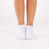 Pack 4 Pares Meias Curtas BAMBU Branco para criança