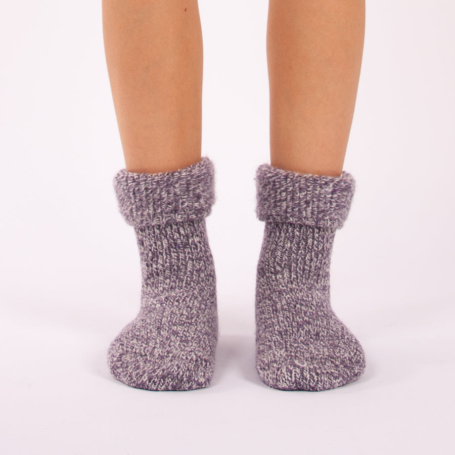 Meias em Lã Cardadas Antiderrapantes