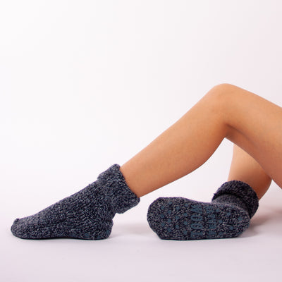 Meias em Lã Cardadas Antiderrapantes