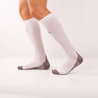 Pack 2 Pares Meias Compressão Gradual Desportiva Branco