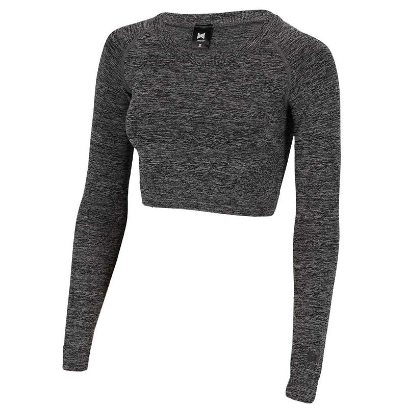 Crop Top de Desporto com mangas comprimidas
