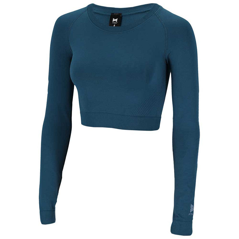 Crop Top de Desporto com mangas comprimidas