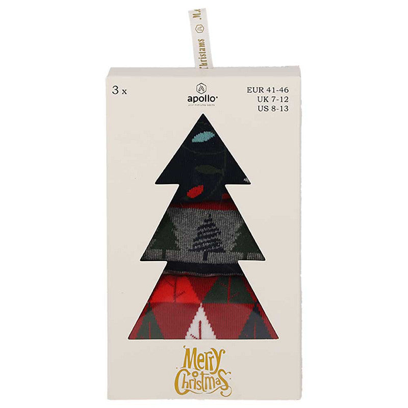 Caixa de Presente com 3 Pares de Meias Natal para Homem