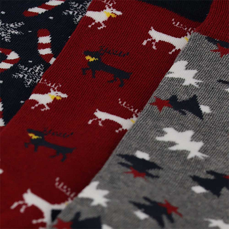 Caixa de Presente com 3 Pares de Meias Natal para Homem