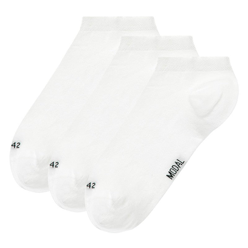 Meias “Ever Soft” • Curtas em Modal • Pack 3 Pares • Branco