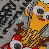 Meias de Natal Antiderrapantes para Homem com Olhos 3D