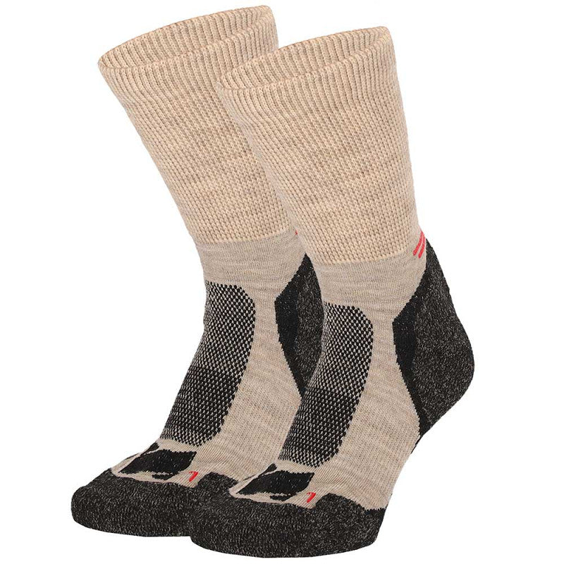 Pack 2 Pares Meias Técnicas Lã Merino Bege