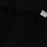 Meias em Malha Canelada com Interior Polar - Preto