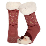 Meias Antiderrapantes e Quentinhas de Natal para Mulher - Pai Natal