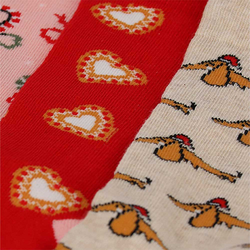 Caixa de Presente com 3 Pares de Meias Natal para Mulher