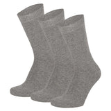 Meias “Soft Comfort” • Suaves e Sem Costuras • Algodão • Pack 3 Pares • Cinza Médio B