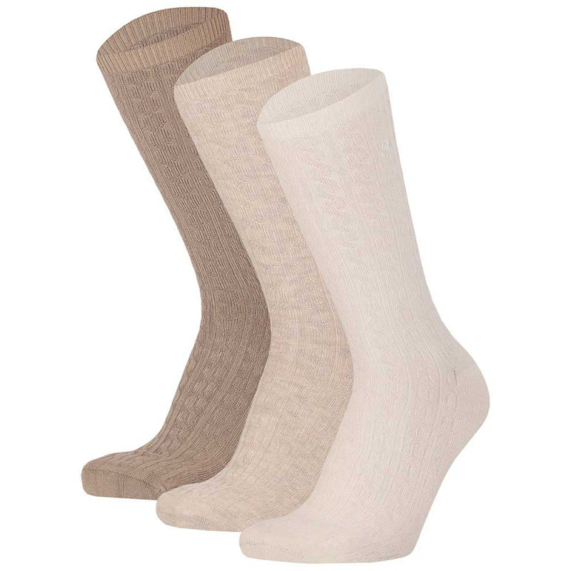 Pack 3 Pares de Meias Caneladas em Bambu Mulher