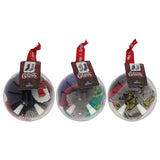 Bola de Natal com 2 Pares de Meias para Criança - Boneco de Neve