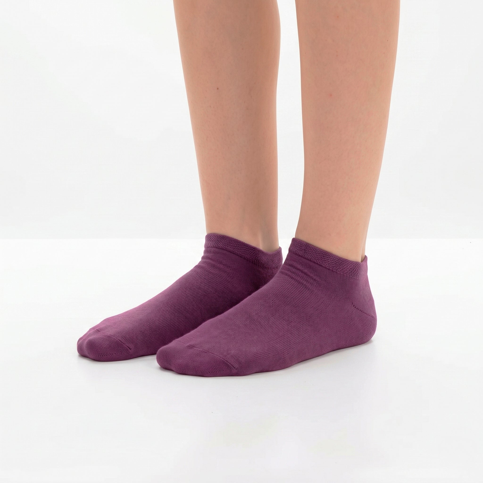 Meias Curtas “Silk Touch” ● Suavidade Extrema Bambu ● Pack 3 Pares ● Multi Lilás