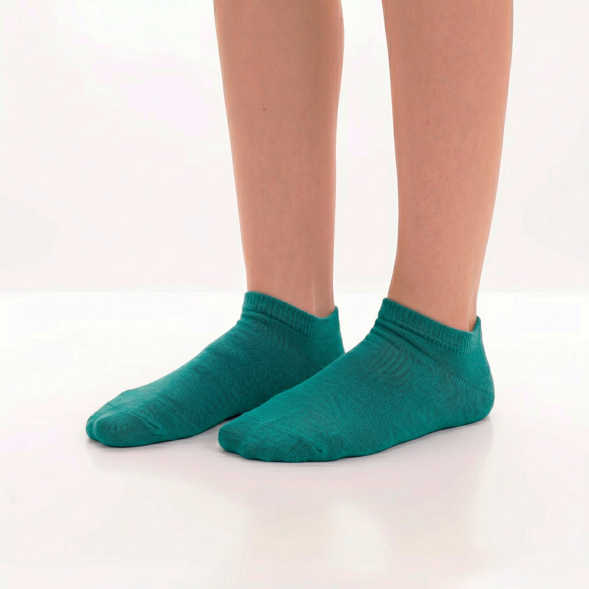 Meias Curtas “Silk Touch” ● Suavidade Extrema Bambu ● Pack 3 Pares ● Multi Menta