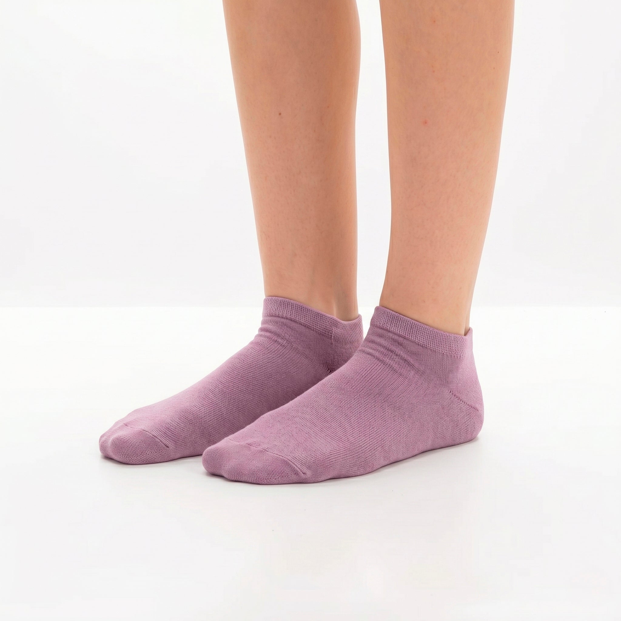 Meias Curtas “Silk Touch” ● Suavidade Extrema Bambu ● Pack 3 Pares ● Multi Lilás