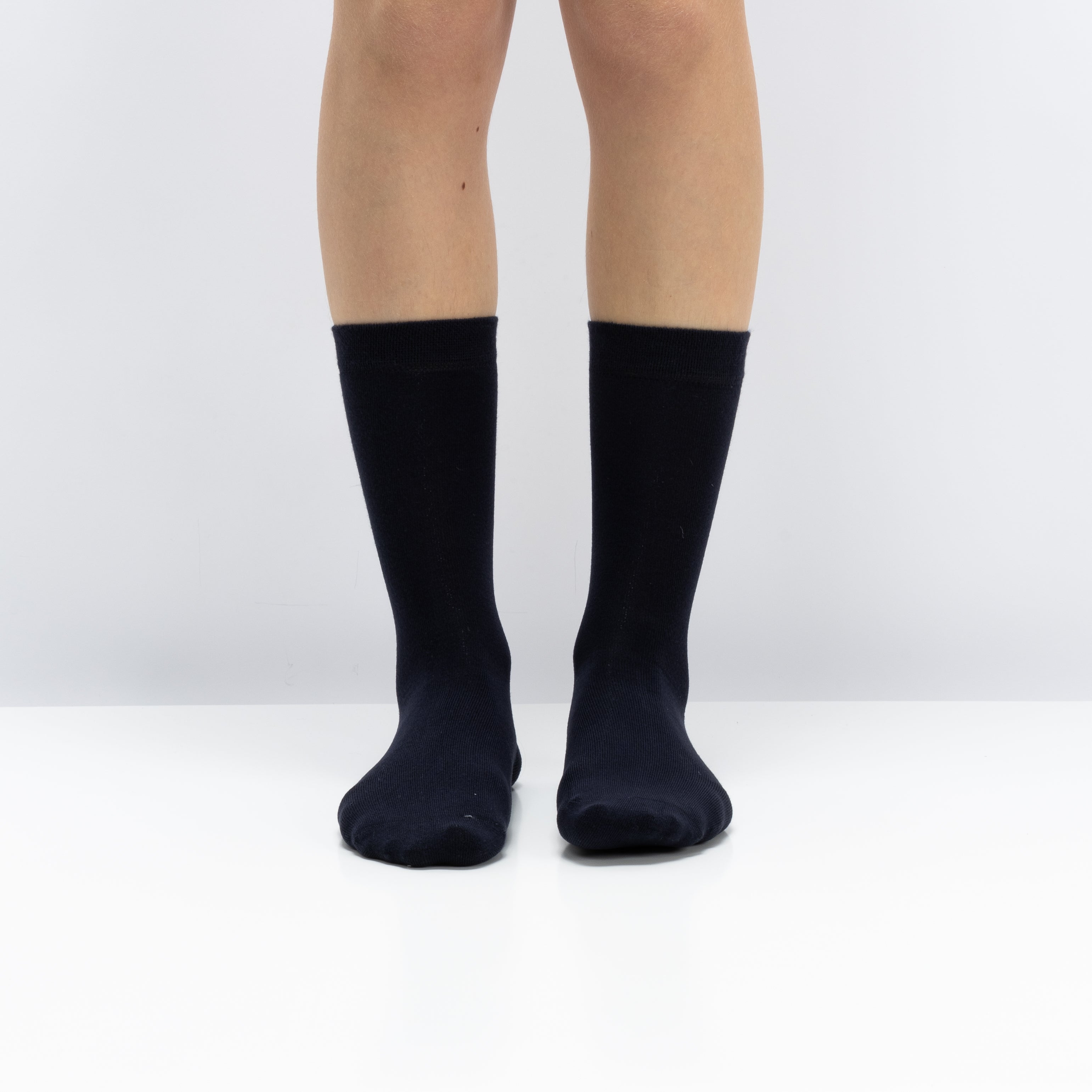Pack 4 Pares Meias Lisas em BAMBU Criança Marinho
