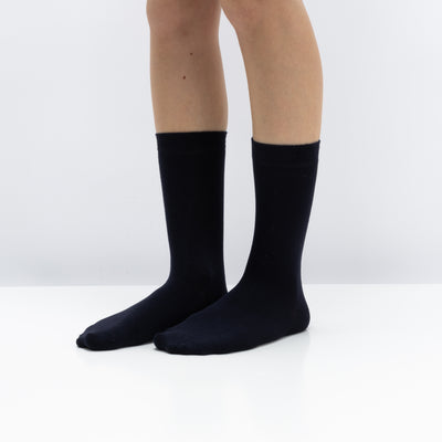 Pack 4 Pares Meias Lisas em BAMBU Criança Marinho