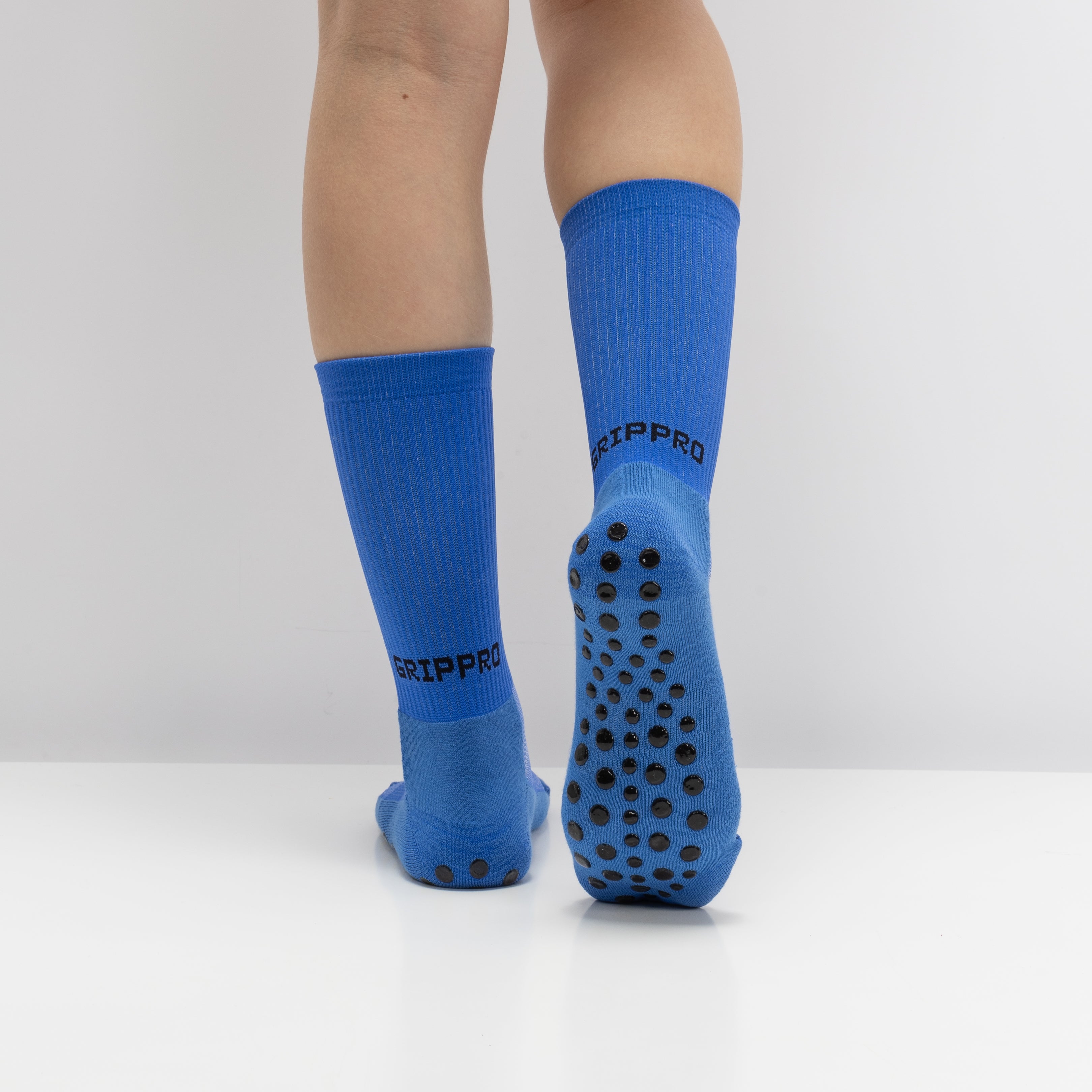 Meias Grip Pro • Antiderrapantes • Pack 2 Pares • Azul