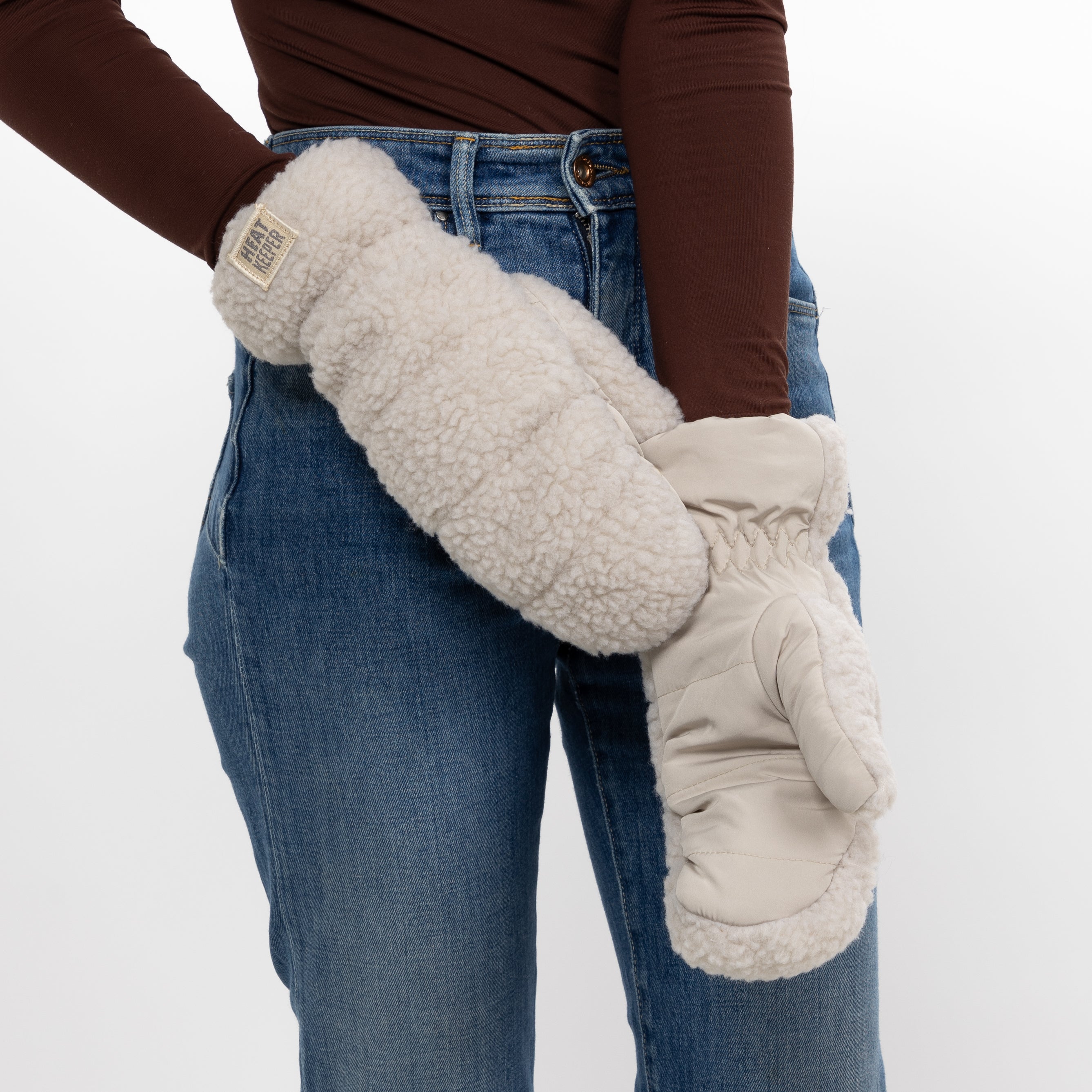 Luvas Térmicas e Ajustáveis da Heatkeeper - Branco Pérola