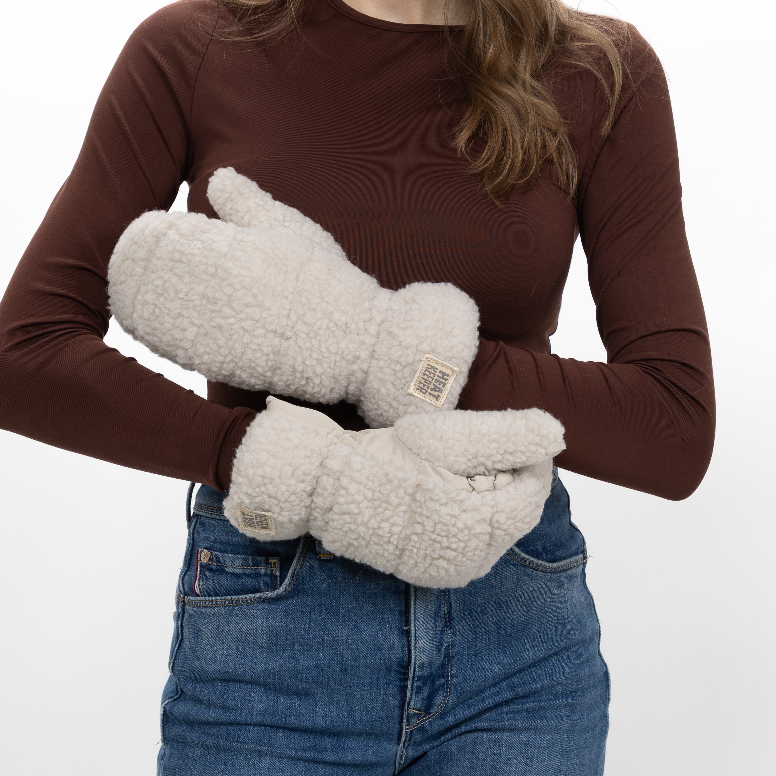 Luvas Térmicas e Ajustáveis da Heatkeeper - Branco Pérola