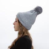 Gorro Térmico Heatkeeper com Pompom - Cinza