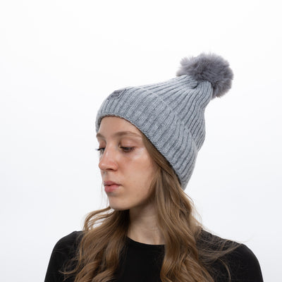 Gorro Térmico Heatkeeper com Pompom - Cinza