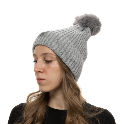 Gorro Térmico Heatkeeper com Pompom - Cinza