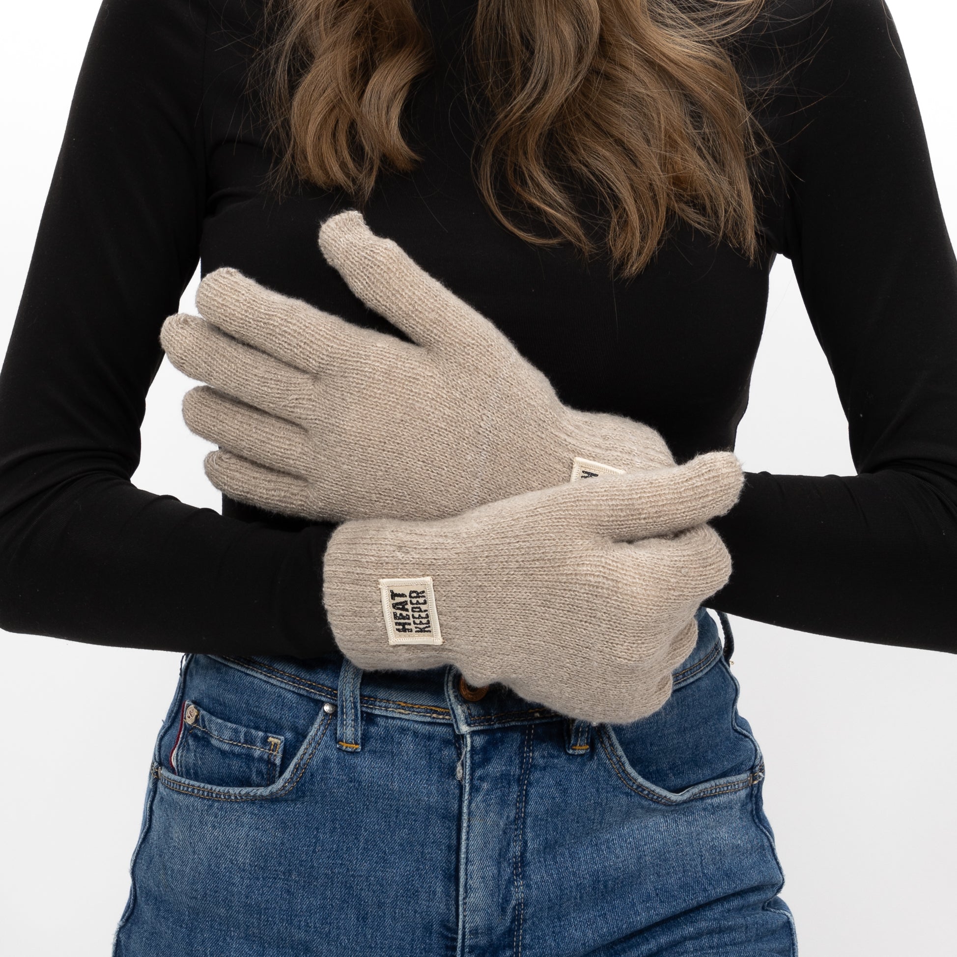 Luvas Térmicas Heatkeeper para Mulher - Bege
