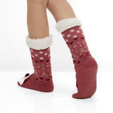 Meias Antiderrapantes e Quentinhas de Natal para Mulher - Pai Natal