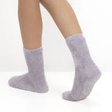 Pack 2 Pares Meias Antiderrapantes em Chenille - Multi Lilás