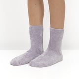 Pack 2 Pares Meias Antiderrapantes em Chenille - Multi Lilás