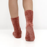 Pack 2 Pares Meias Antiderrapantes em Chenille - Multi Rosa