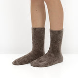 Pack 2 Pares Meias Antiderrapantes em Chenille - Multi Bege