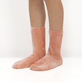 Pack 2 Pares Meias Antiderrapantes em Chenille - Multi Rosa