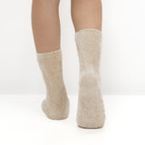 Pack 2 Pares Meias Antiderrapantes em Chenille - Multi Bege