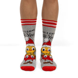 Meias de Natal Antiderrapantes para Homem com Olhos 3D