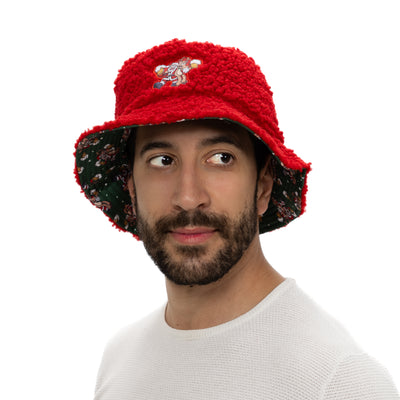 Chapéu Bucket de Natal Reversível