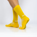 Meias Grip Pro • Antiderrapantes • Pack 2 Pares • Amarelo