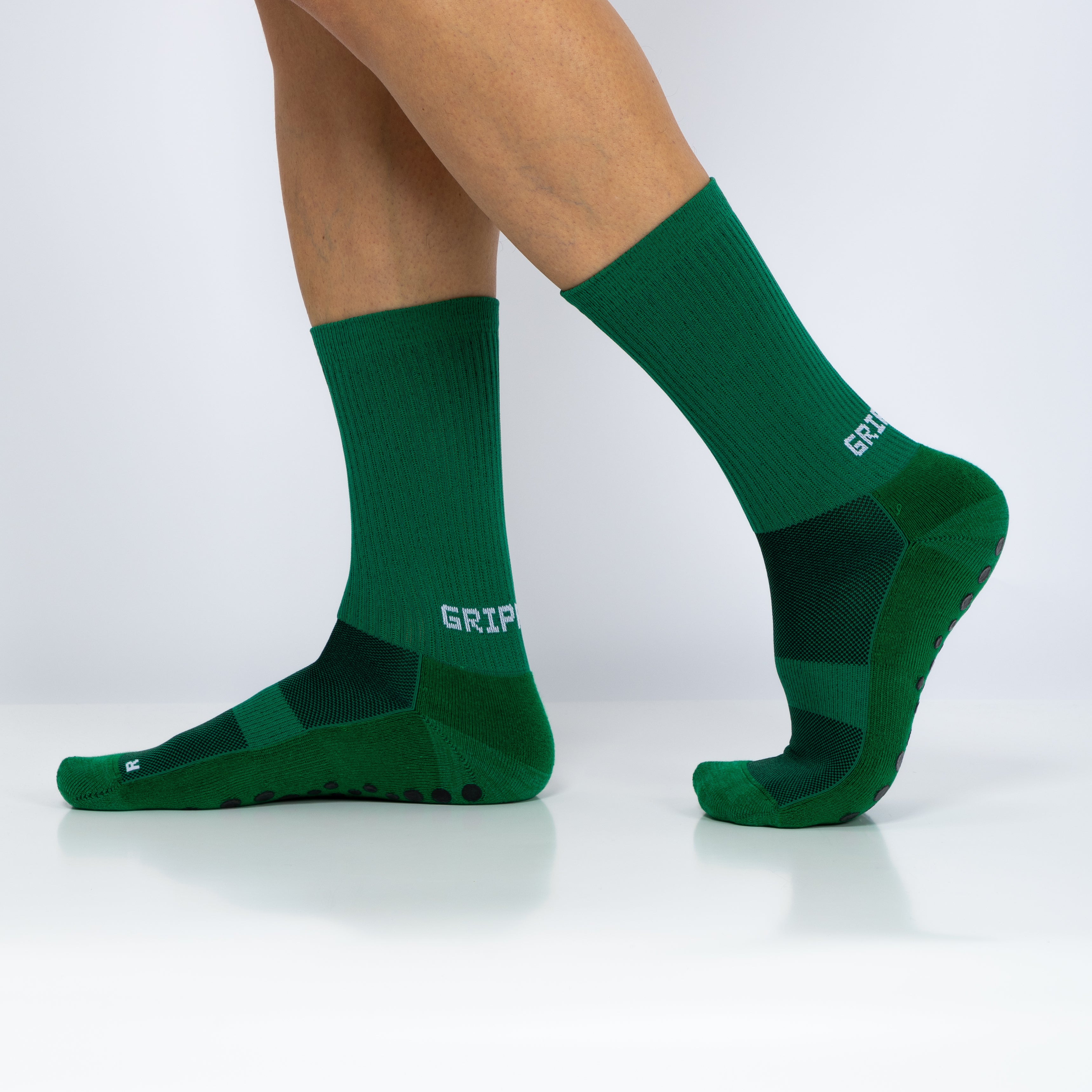Meias Grip Pro • Antiderrapantes • Pack 2 Pares • Verde