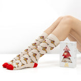 Caixa de Presente com 3 Pares de Meias Natal para Mulher