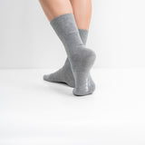 Meias “Silk Touch” • Para Diabéticos • Anti-Press • Bambu • Pack 3 • Cinza Médio
