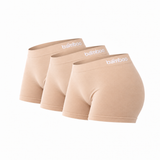 Boxers Mulher "Bamboo Skin" • Suaves e Sem Costuras • Pack 3 • Bege