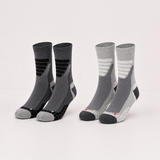 Meias Técnicas Caminhada “Coolmax®” ● Proteção ● Pack 2 Pares ● Multi Cinza