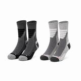 Meias Técnicas Caminhada “Coolmax®” ● Proteção ● Pack 2 Pares ● Multi Cinza