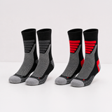 Meias Técnicas Caminhada “Coolmax®” ● Proteção ● Pack 2 Pares ● Multi Preto
