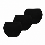 Cuecas Mulher "Bamboo Soft" • Sem Costuras e Ultrassuaves • Pack 3 • Preto