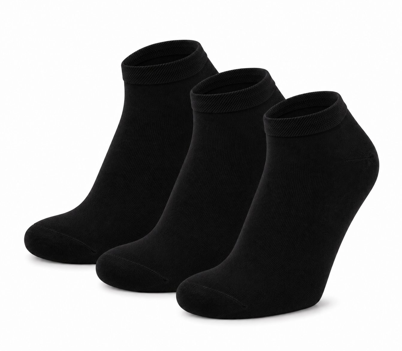 Meias “Ever Soft” • Curtas em Modal • Pack 3 Pares • Preto