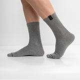 Meias “Elite Crew” • Conforto e Resistência • Algodão Superior • Pack 2 Pares • Cinza