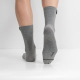 Meias “Elite Crew” • Conforto e Resistência • Algodão Superior • Pack 2 Pares • Cinza